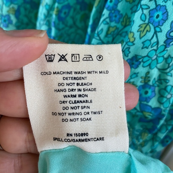 Spell Sundown Boho Dress Turquoise - Picture 8 of 9